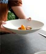 Wholesale White Ribbed Soup Plate Restaurant Dinnerware