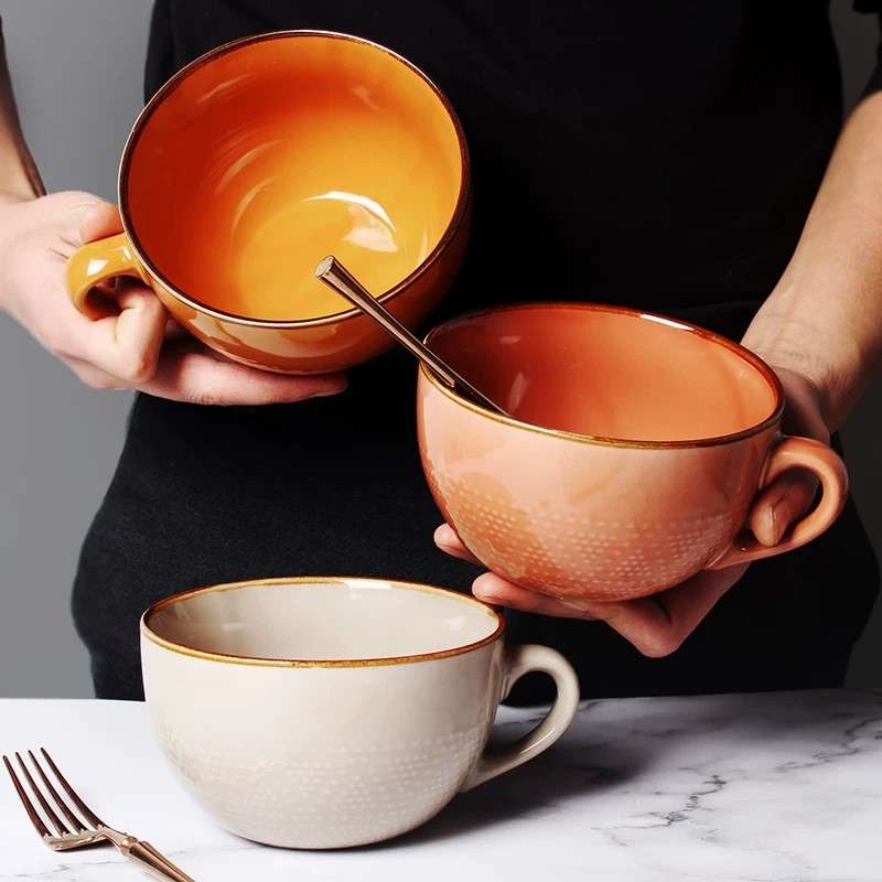 Ceramic Soup Bowls with Handles