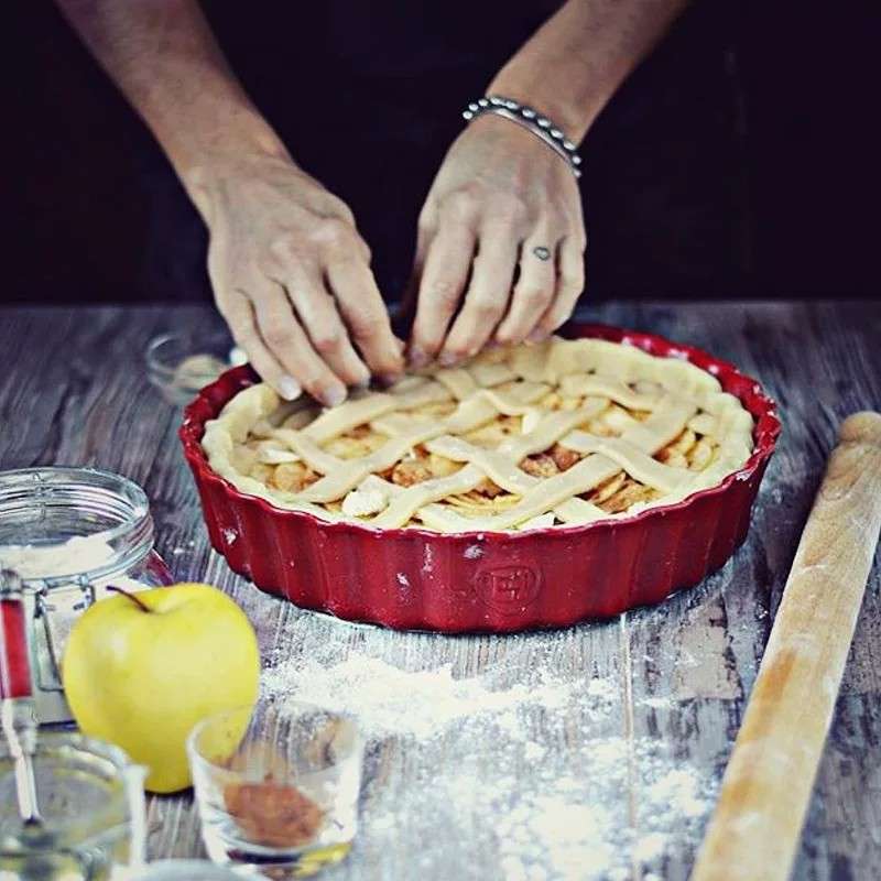 Red Ceramic Pie Plate Wholesale