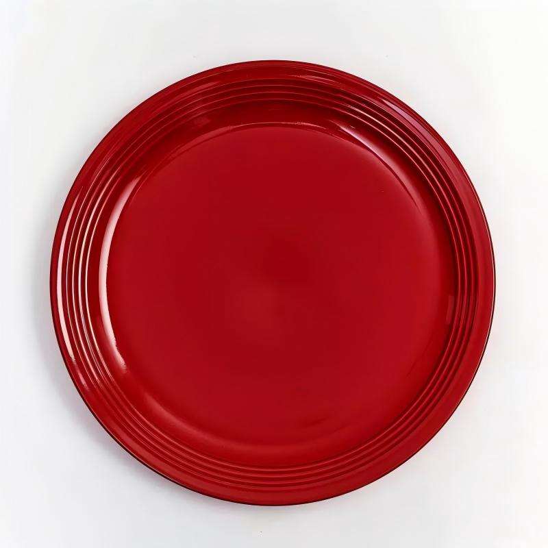 red ceramic plates wholesale