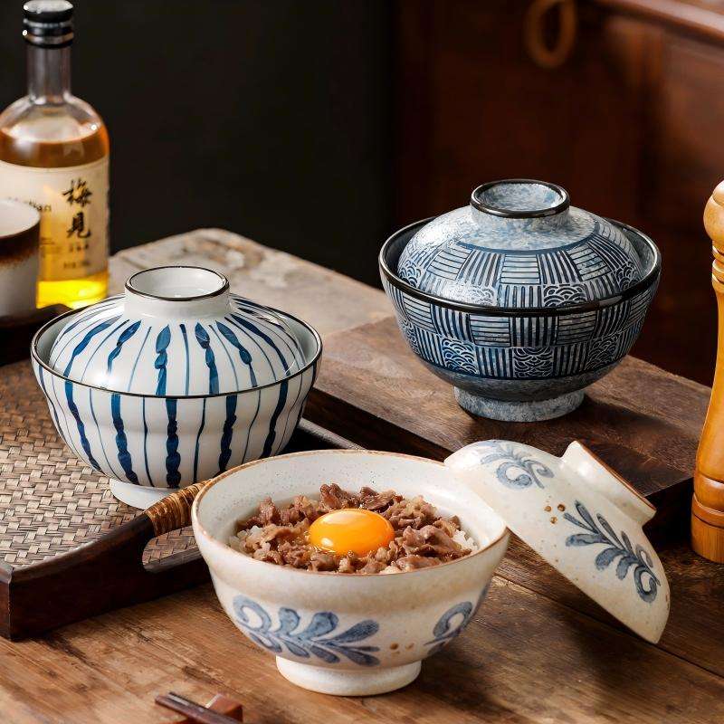 Ceramic Ramen Bowl with Lid
