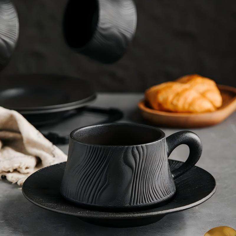 Black Ceramic C-ისfee Cups