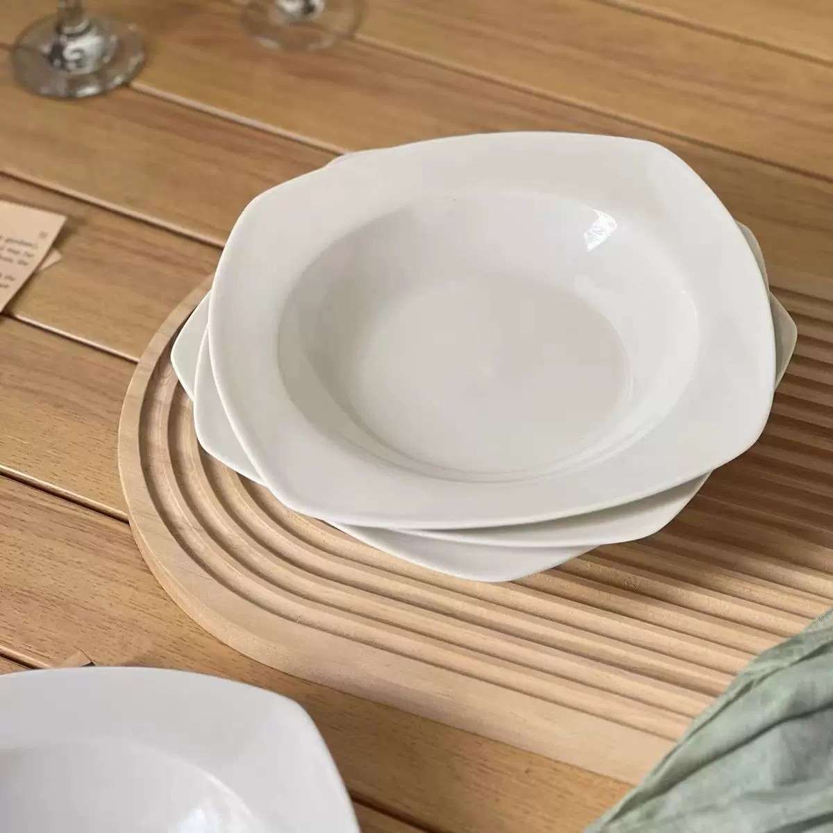 Deep Square Dinner Plates