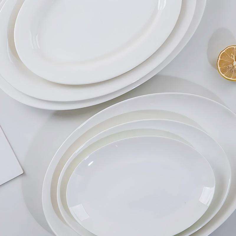 White Oval Side Plates