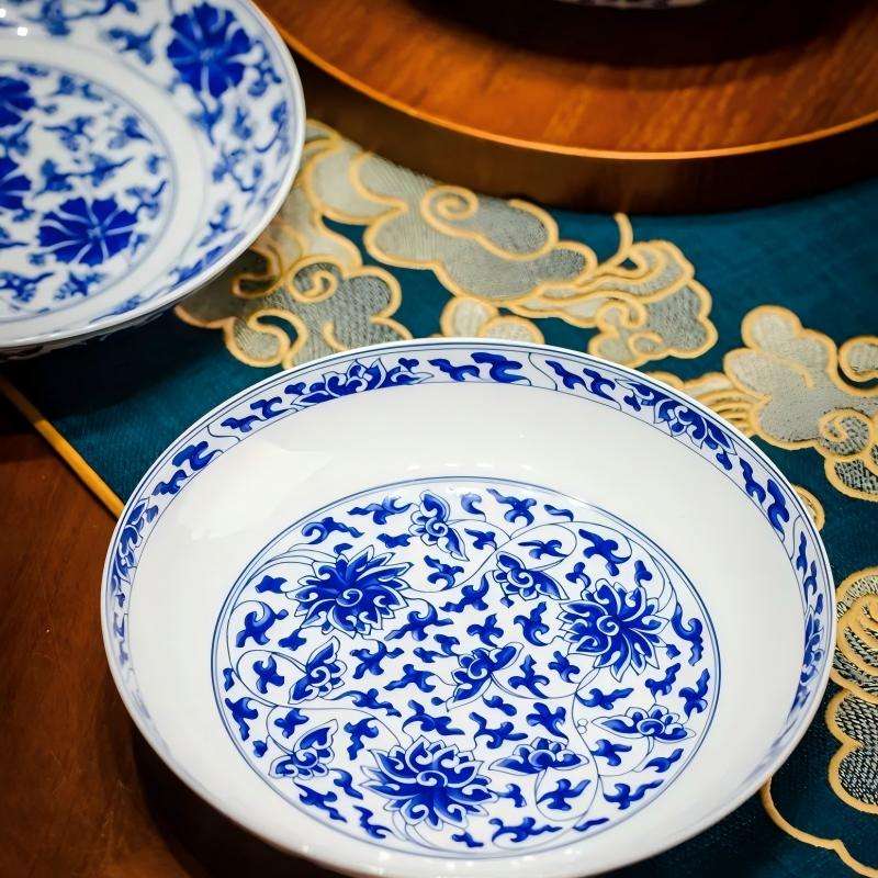 Traditional Chinese Blue Ceramic Plates