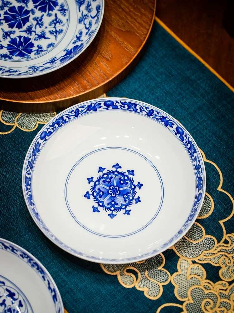Traditional Chinese Blue Ceramic Plates