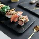 Black Ceramic Sushi Plates