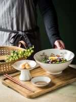 Ceramic Ramen Bowl with Chopsticks and Spoon