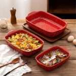 Red Square Ceramic Plates